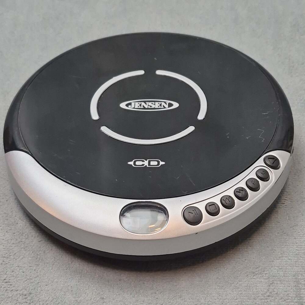 Jensen CD-60C Portable CD Player - Black/Silver Tested Working ,Walkman Disc Man